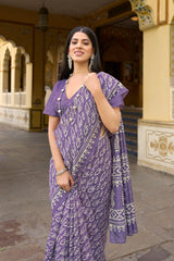 WOMANIYA cotton silk printed saree - Apple Lifestyle