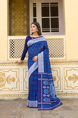 WOMANIYA Abstract Print Bhagalpuri Saree - Apple Lifestyle