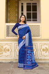 WOMANIYA Abstract Print Bhagalpuri Saree - Apple Lifestyle