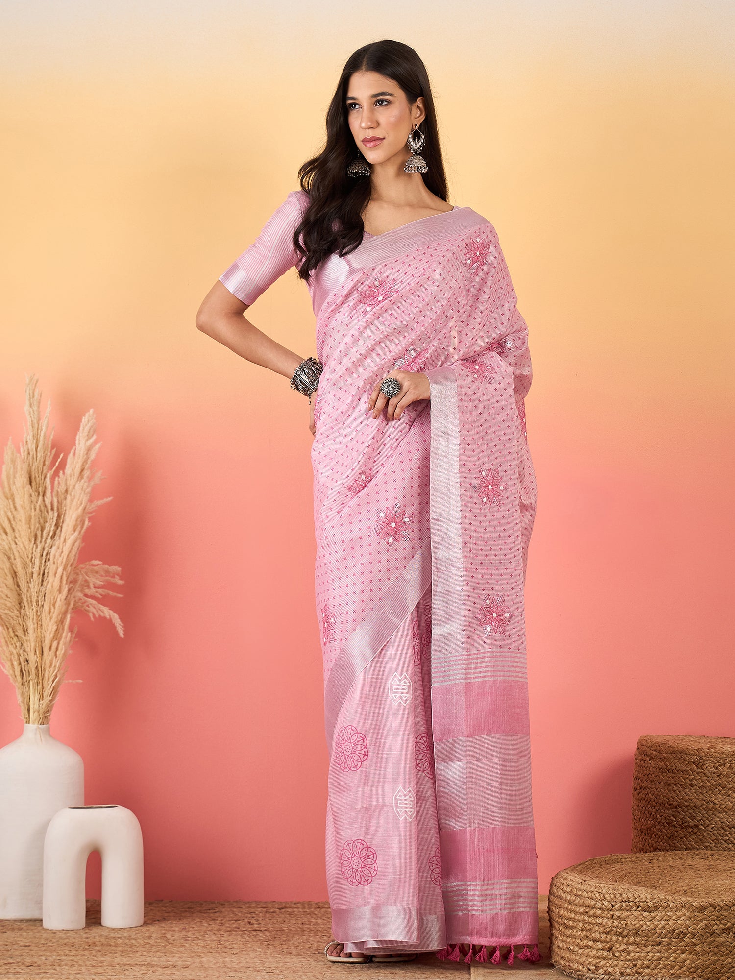 ZARI MAHAL-Intricate geometric and floral patterns enhance the overall charm