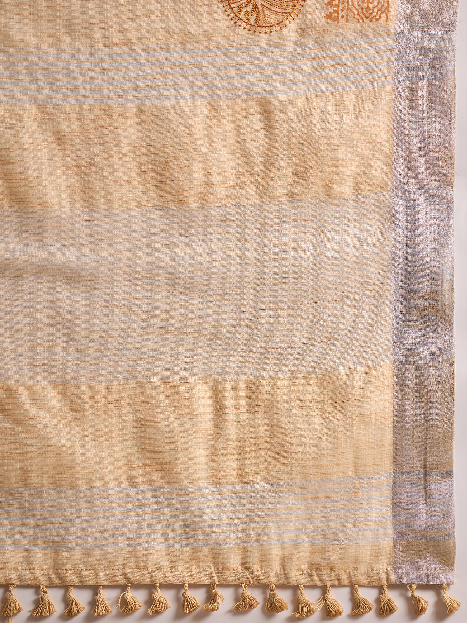 ZARI MAHAL-Intricate mustard yellow ethnic embroidery across the border and pallu