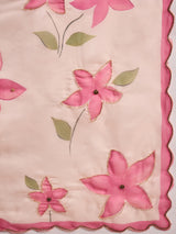 HARMONY-Blush Pink Organza Saree with Floral Print and Designer Pink Blouse