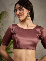 TARANG-Elegant Mauve Shibori Style Silk Saree with Embellished Woven Border