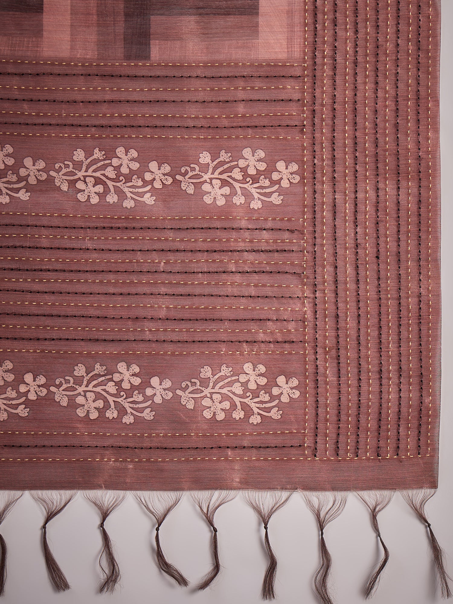 TARANG-Elegant Mauve Shibori Style Silk Saree with Embellished Woven Border