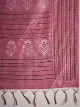 TARANG-Elegant Wine Purple Geometric Pattern Designer Saree