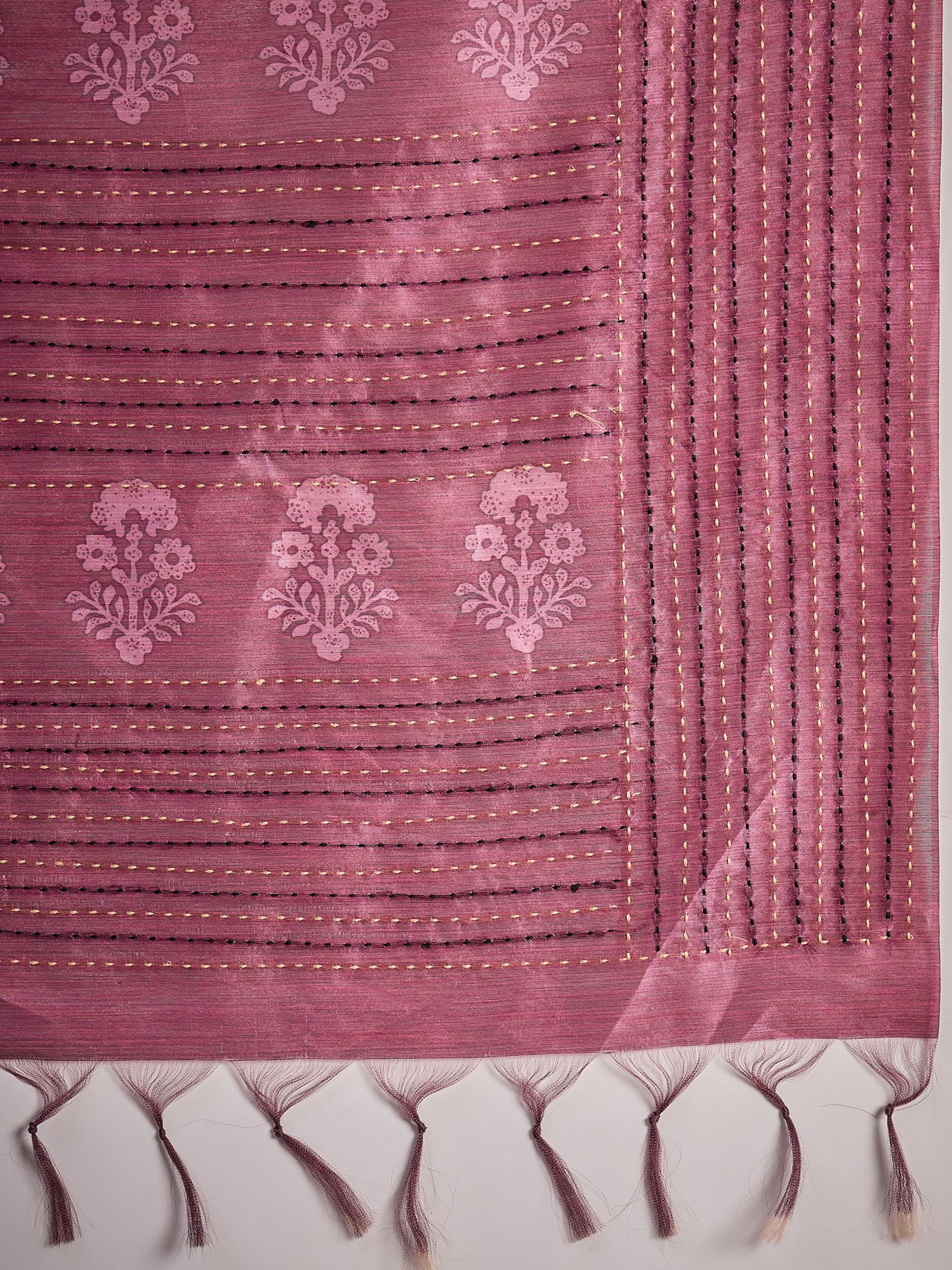 TARANG-Elegant Wine Purple Geometric Pattern Designer Saree