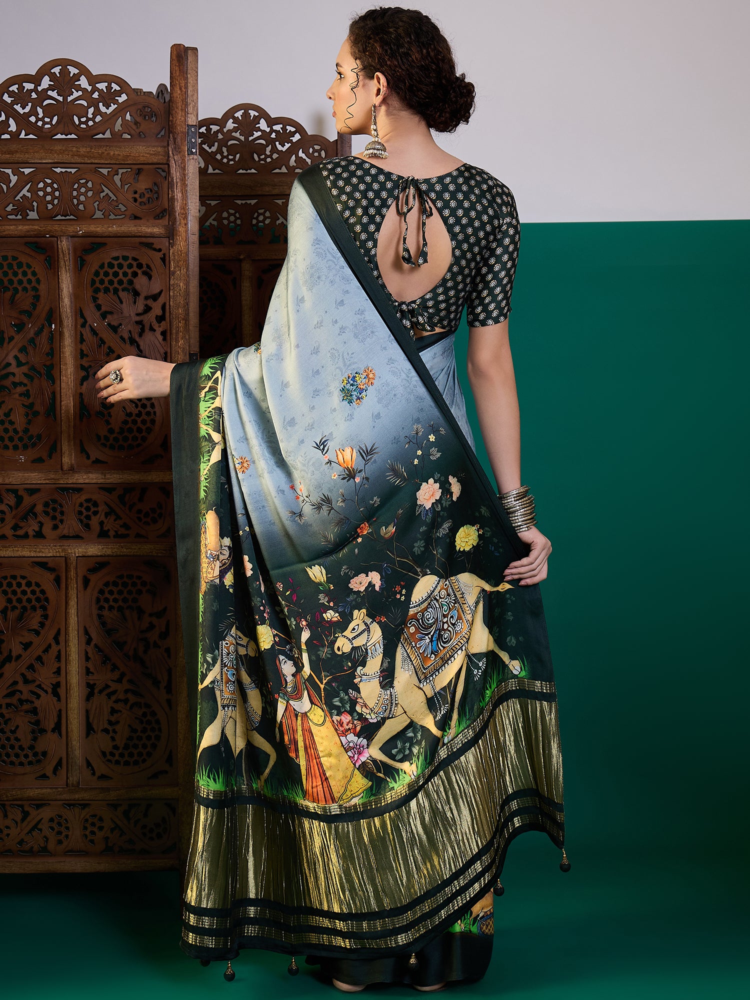 Classic Surtaal Figure Print Sarees