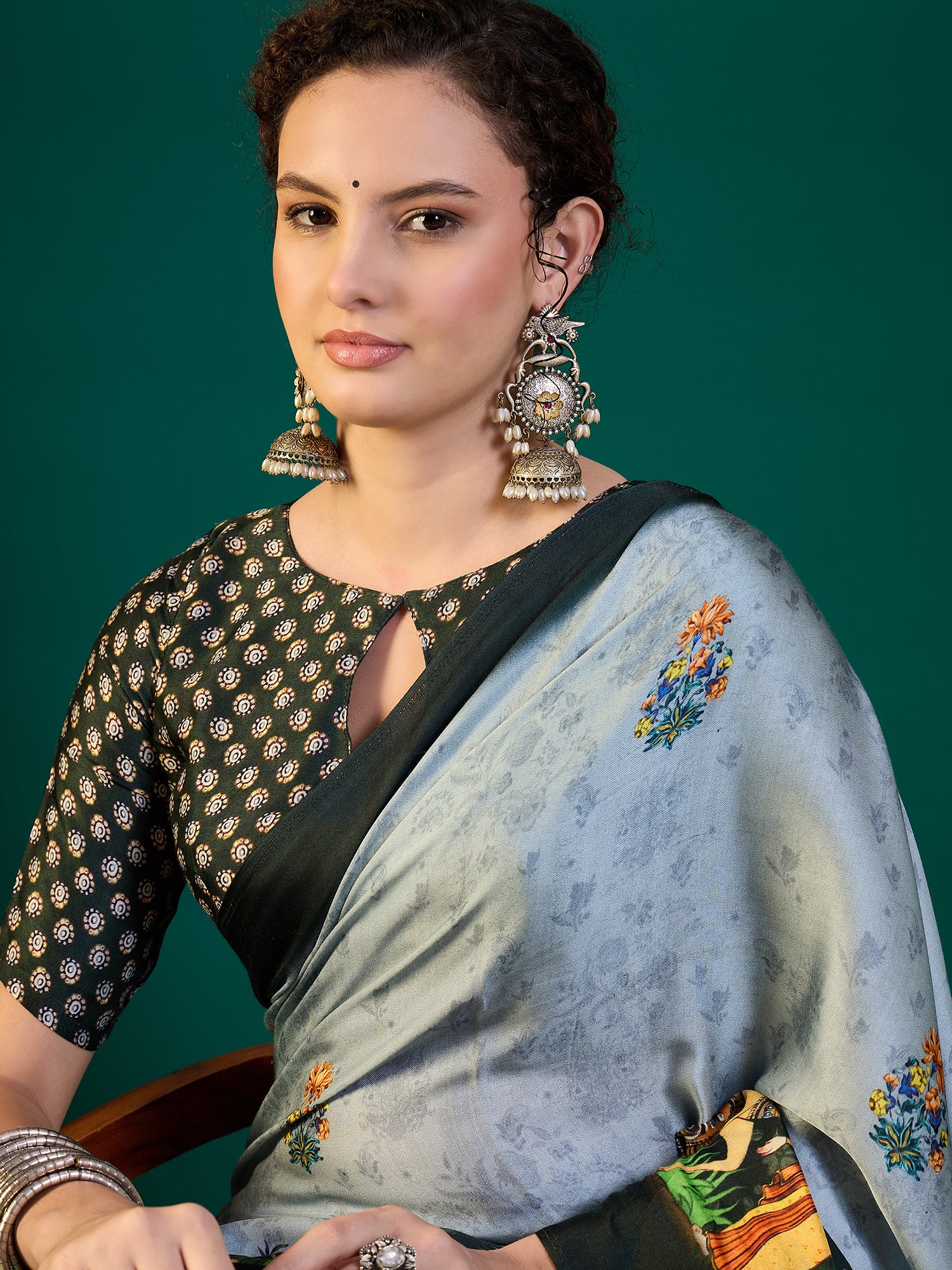 Classic Surtaal Figure Print Sarees