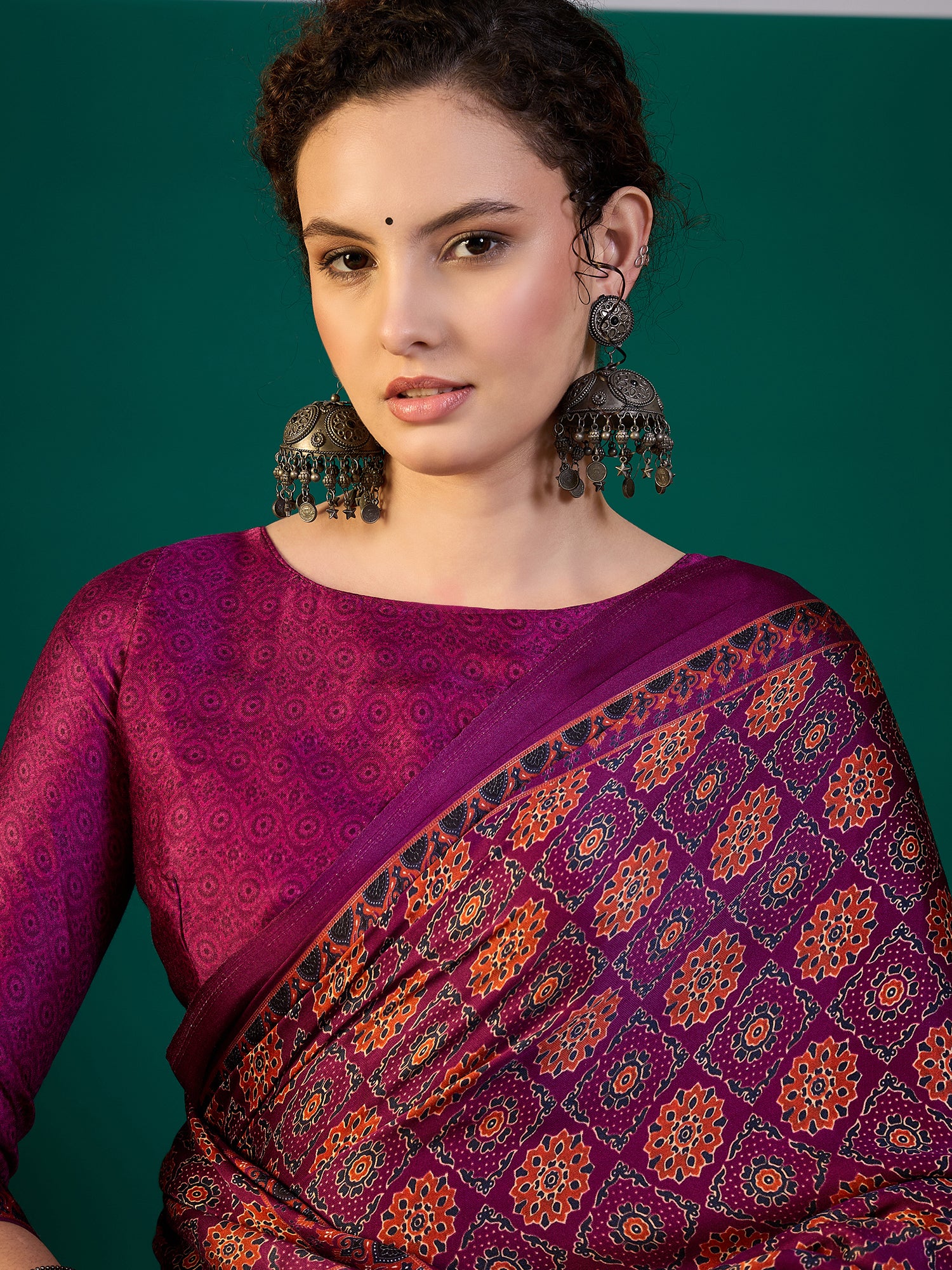Soft Fabric Printed Saree with Lagdi Patta