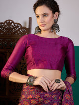 Soft Fabric Printed Saree with Lagdi Patta