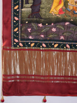 SURTAAL-Ivory Beige Floral Heritage Print Saree
