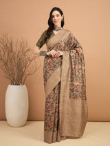 KATHAKARI-Broad pallu with finely detailed traditional-inspired patterns