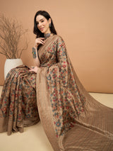 KATHAKARI-Broad pallu with finely detailed traditional-inspired patterns