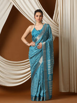 UNIVERSE New Exclusive Women’s Soft Lightweight Dola silk with Zari Border Saree - Apple Lifestyle