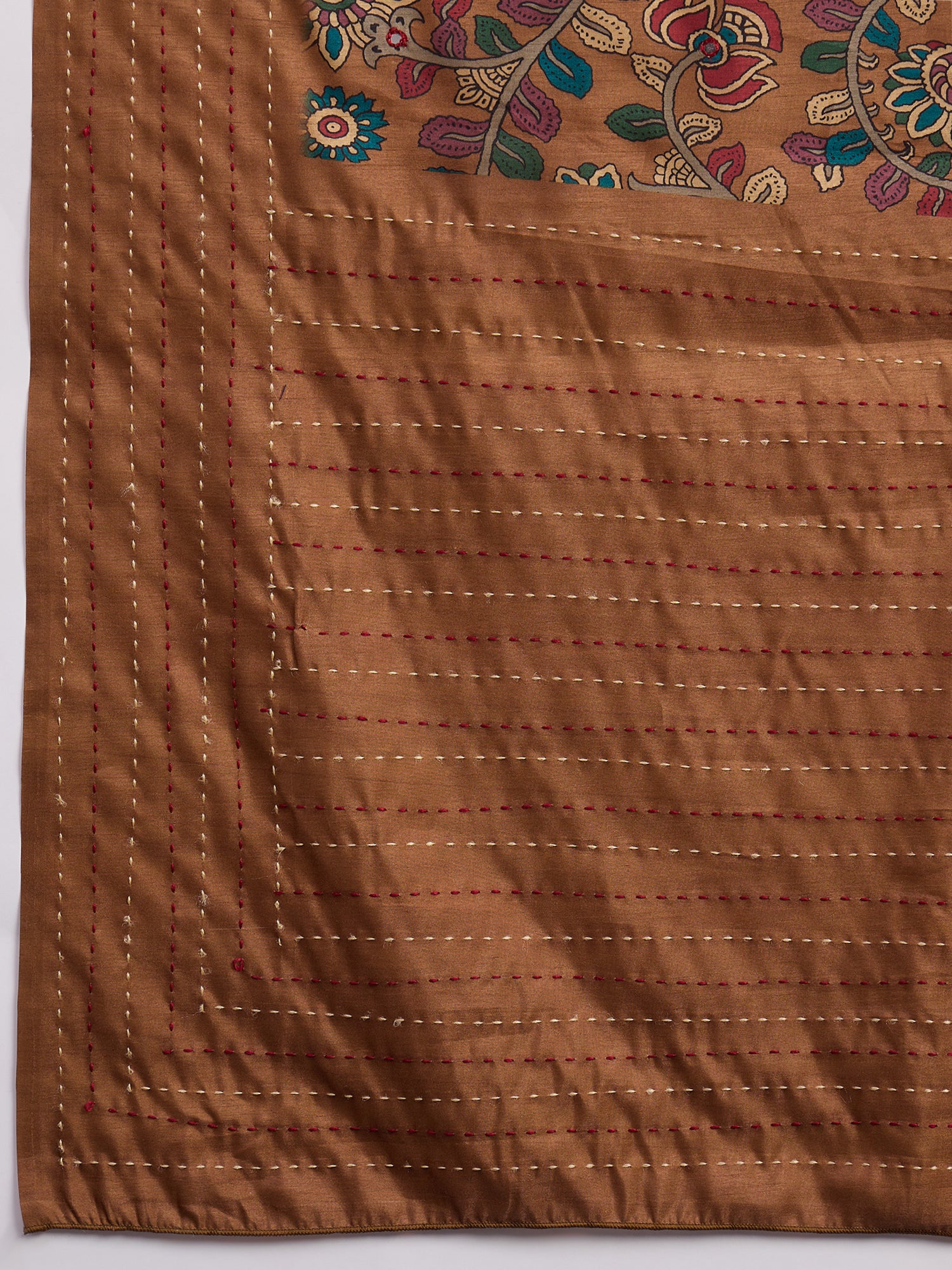KATHAKARI Rustic Kalamkari Grace Saree