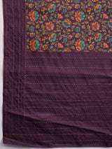 KATHAKARI Royal Plum Garden Saree