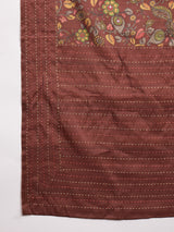 KATHAKARI Vintage Cocoa Blossom Saree