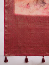 KUSUM KALA-Peach & Rose Gold Banarasi Designer Silk Saree