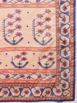 ROOPRANI-Royal Blue Traditional Printed Saree with Elegant Tribal Border Design