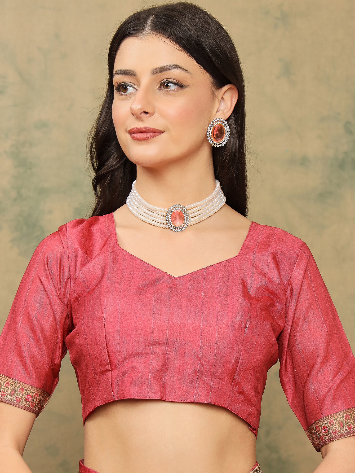 ROOPRANI-Elegant Rani Pink Traditional Woven Saree with Floral Border and Designer Pallu
