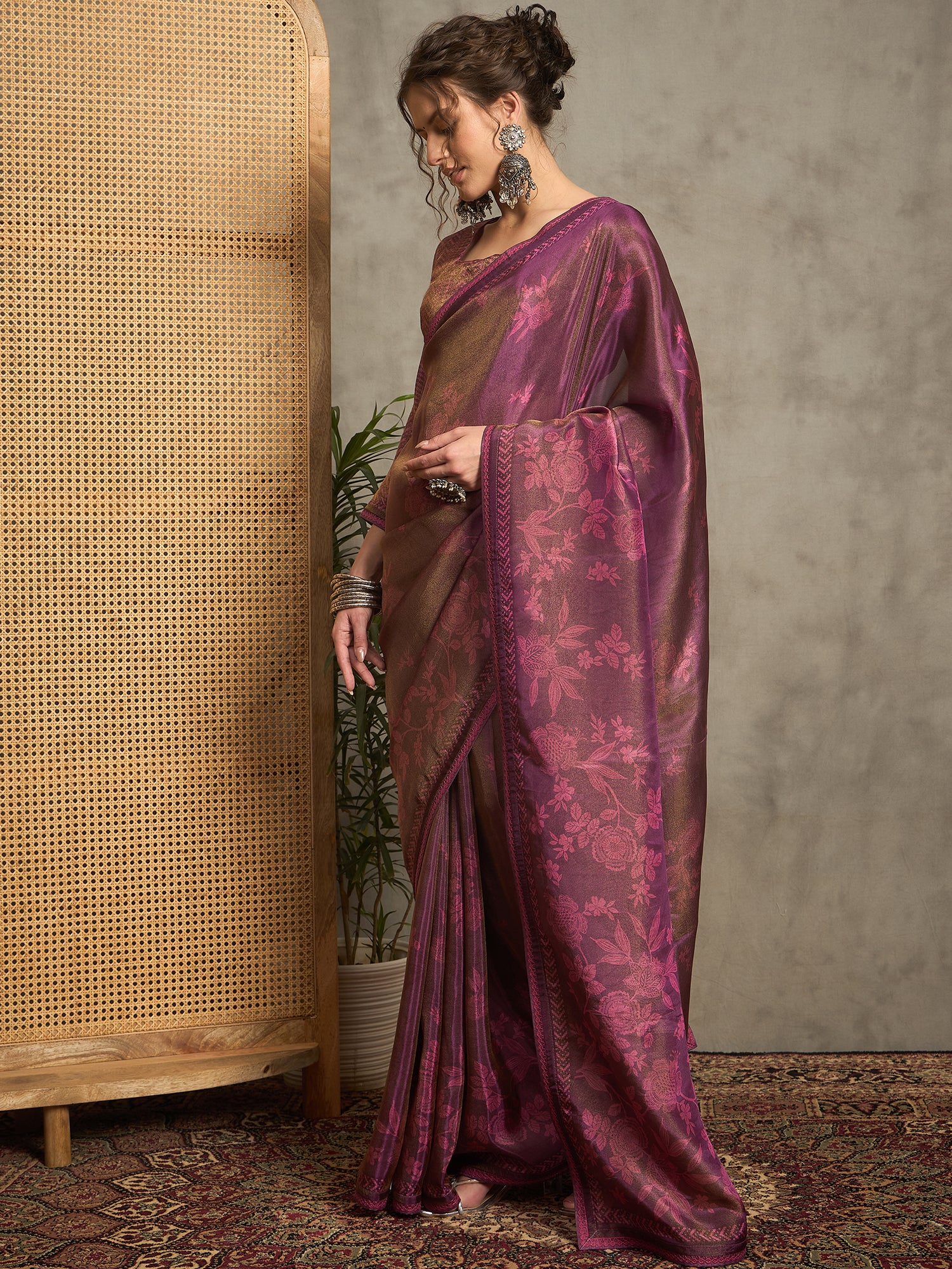 Floral Elegance: A Stunning Collection of Tissue Viscose Prints Featuring Four Unique Designs