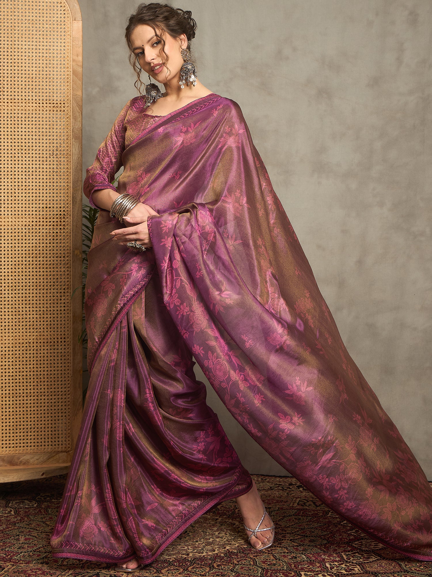 Floral Elegance: A Stunning Collection of Tissue Viscose Prints Featuring Four Unique Designs