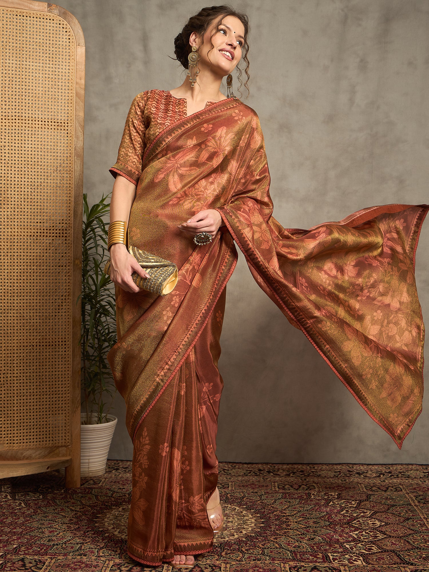 Whispers of Bloom: Luxe Floral Prints in Soft Tissue Viscose