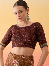 Lightweight Surtaal Figure Print Saree with Elegant Lagdi Border