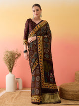 Designer Surtaal Figure Print Saree with Lagdi Border