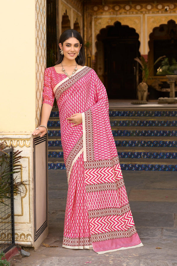 WOMANIYA bhagalpuri batiq print saree - Apple Lifestyle