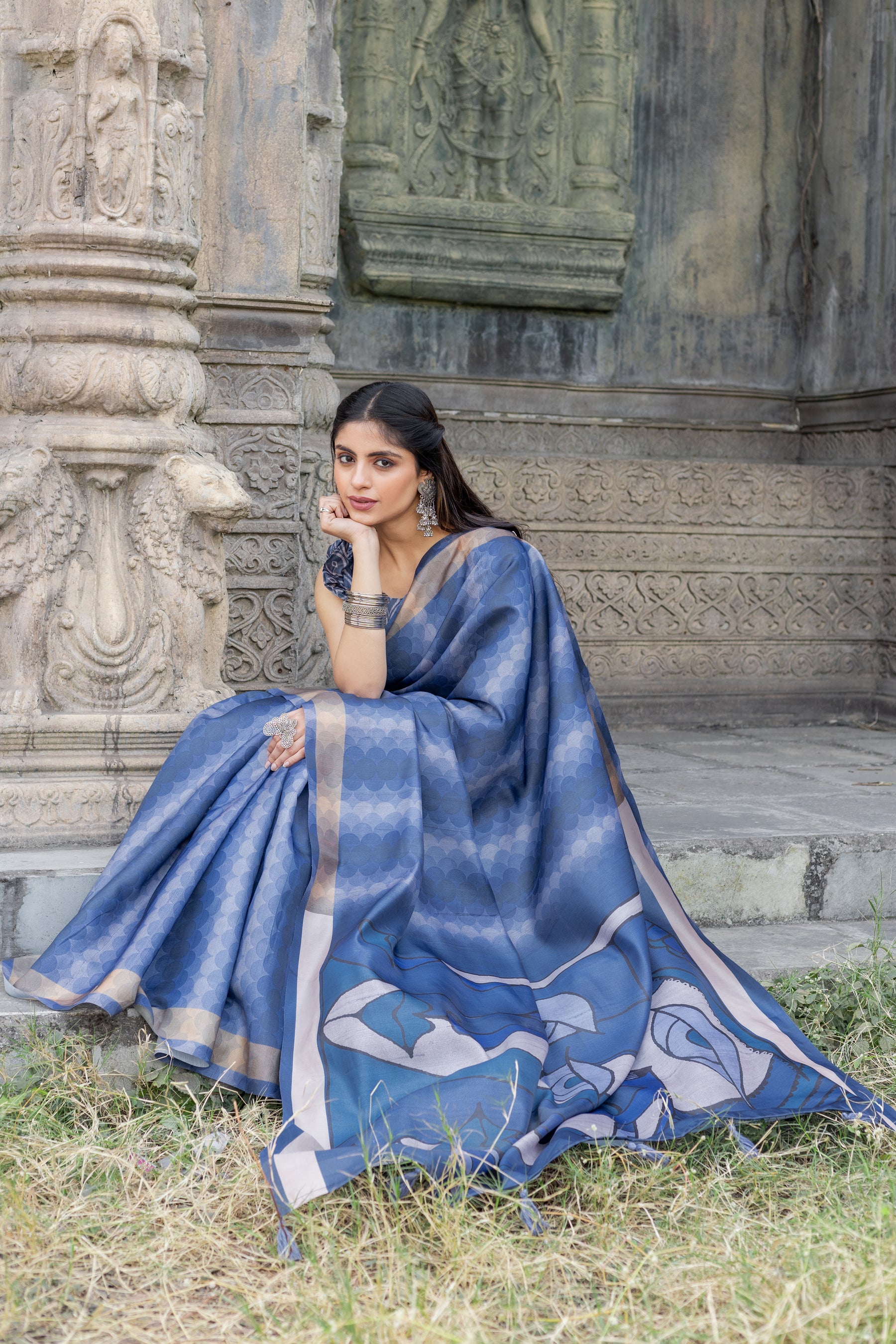 New Launch: Chitralekha Tussar Sartin Saree Fabric – Celebrate Every Occasion in Style
