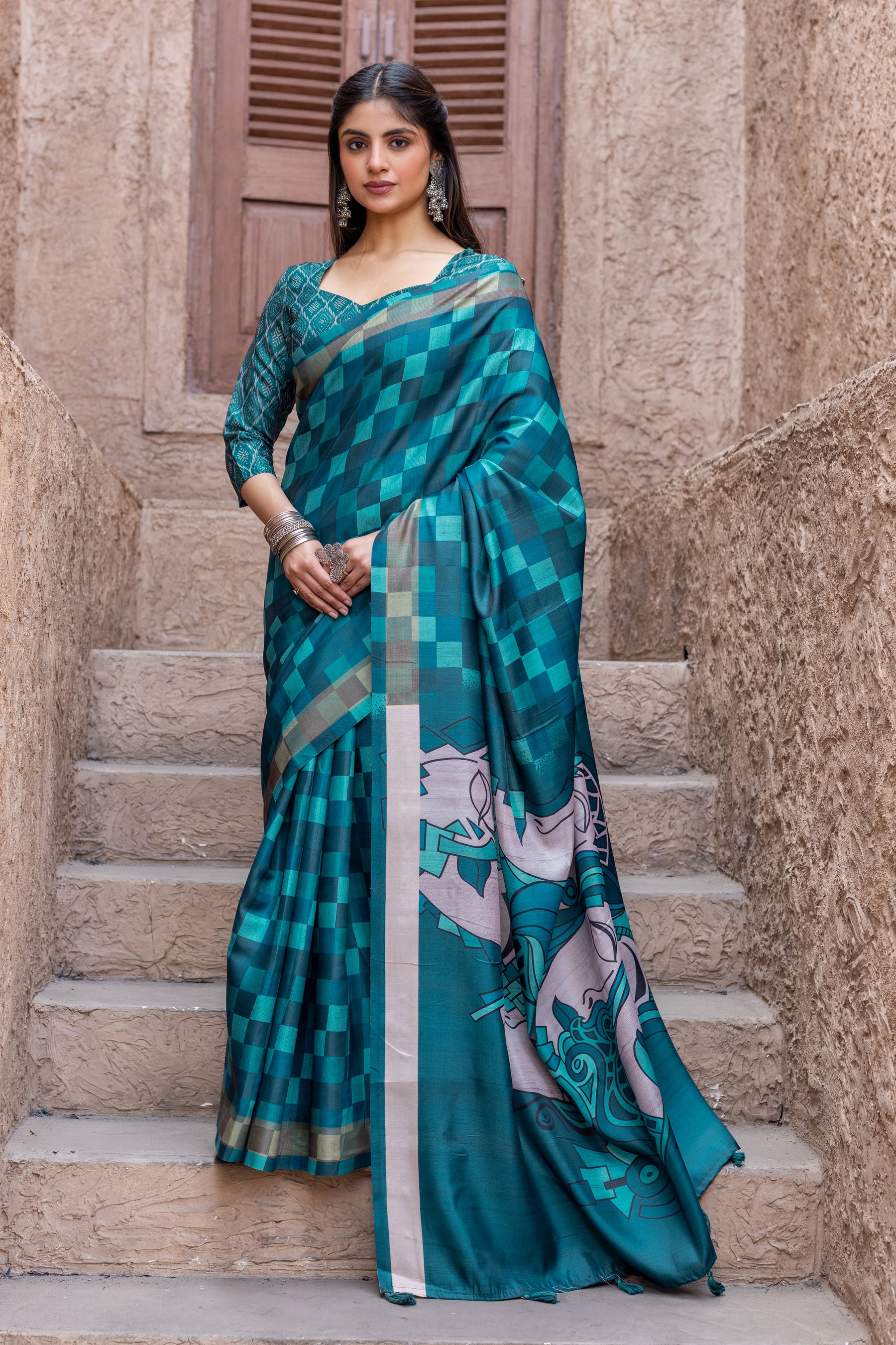 New Launch: Chitralekha Tussar Sartin Saree Fabric – Perfect for Every Occasion