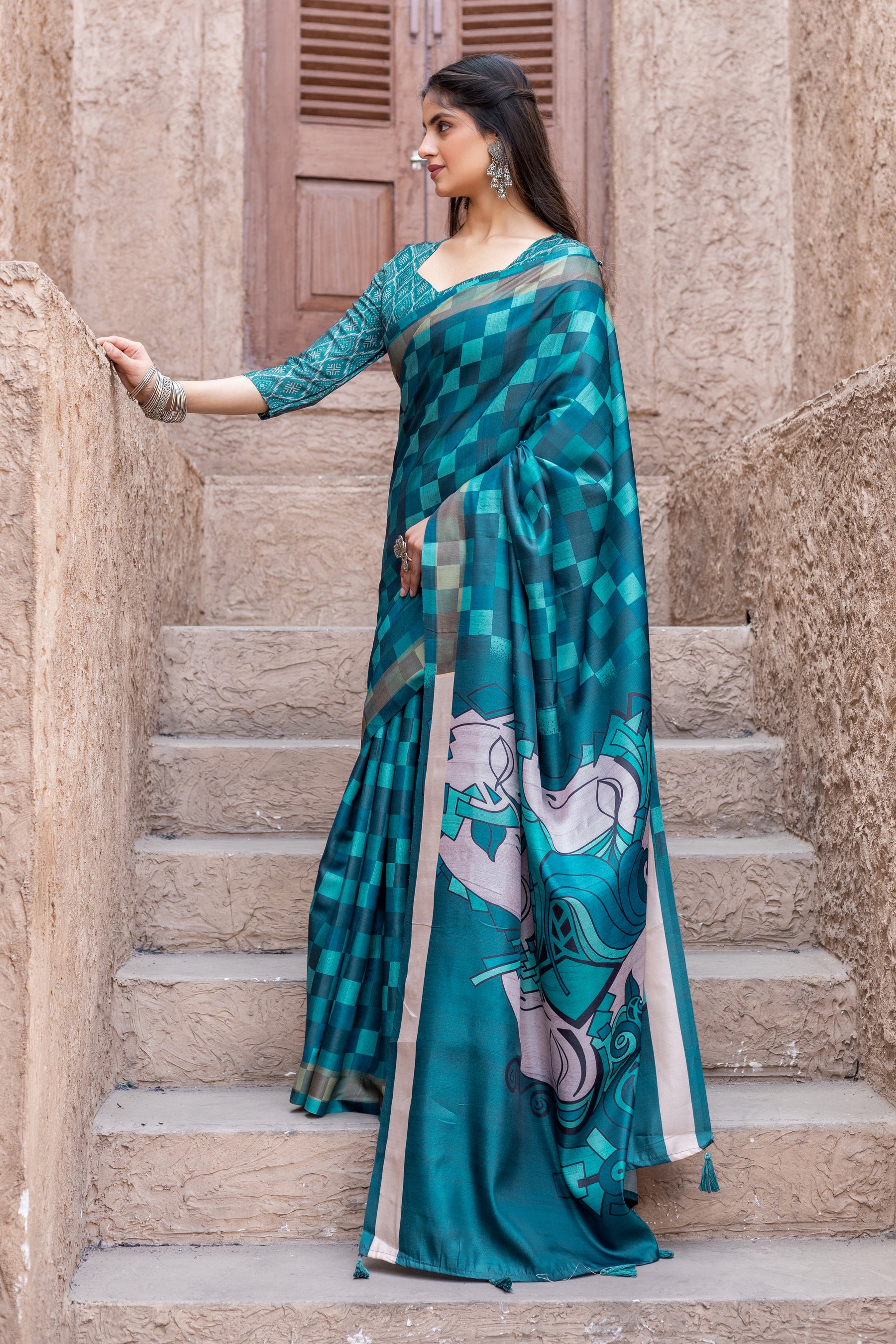 New Launch: Chitralekha Tussar Sartin Saree Fabric – Perfect for Every Occasion