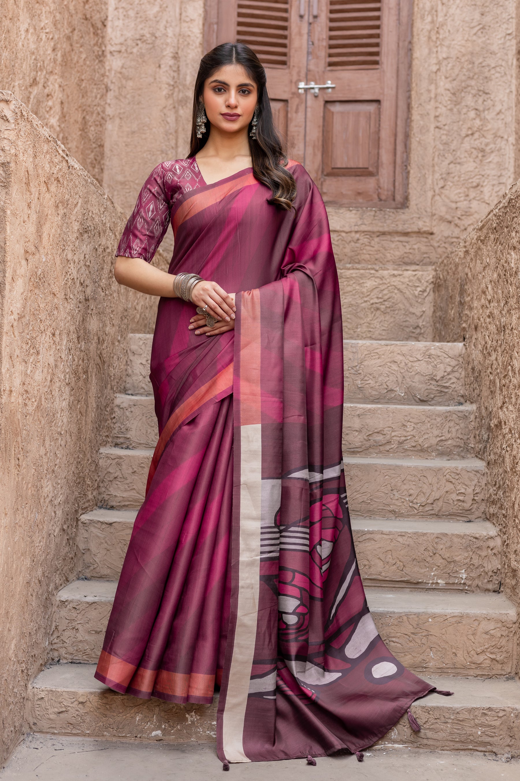 New Collection: Chitralekha Tussar Sartin Saree Fabric – Perfect for Every Occasion
