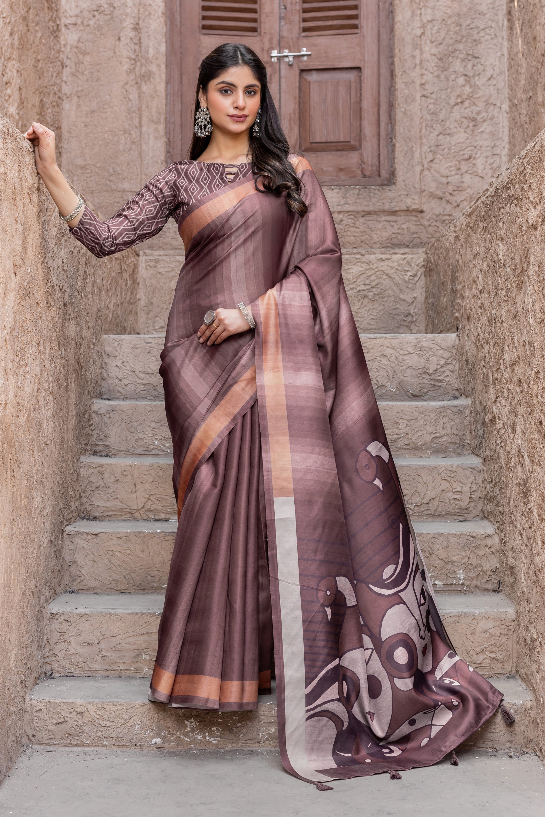 New Arrival: Chitralekha Tussar Sartin Saree Fabric – A Perfect Fit for Every Occasion