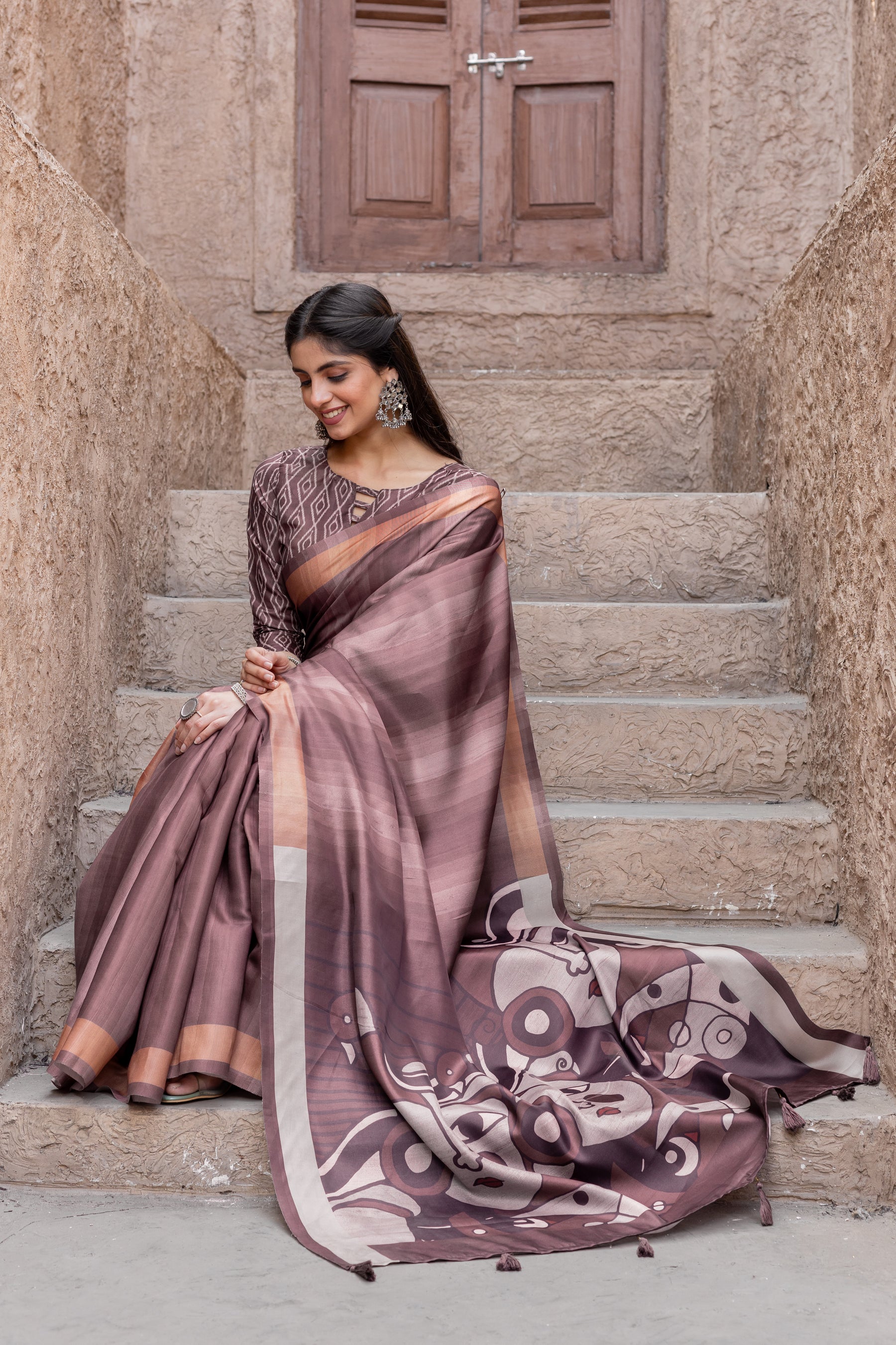 New Arrival: Chitralekha Tussar Sartin Saree Fabric – A Perfect Fit for Every Occasion