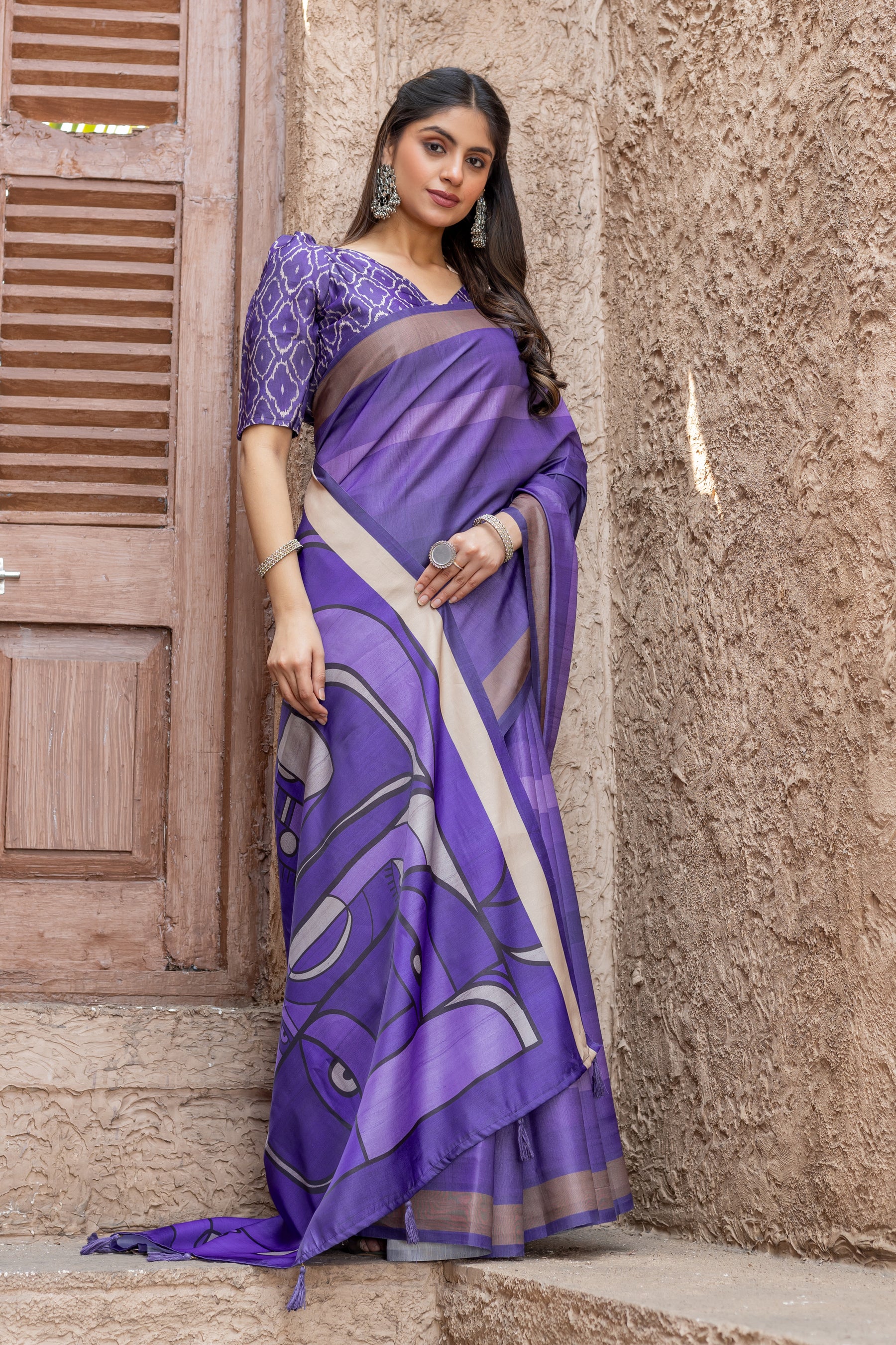 New Launch: Chitralekha Tussar Sartin Saree Fabric – Elegance for Every Occasion