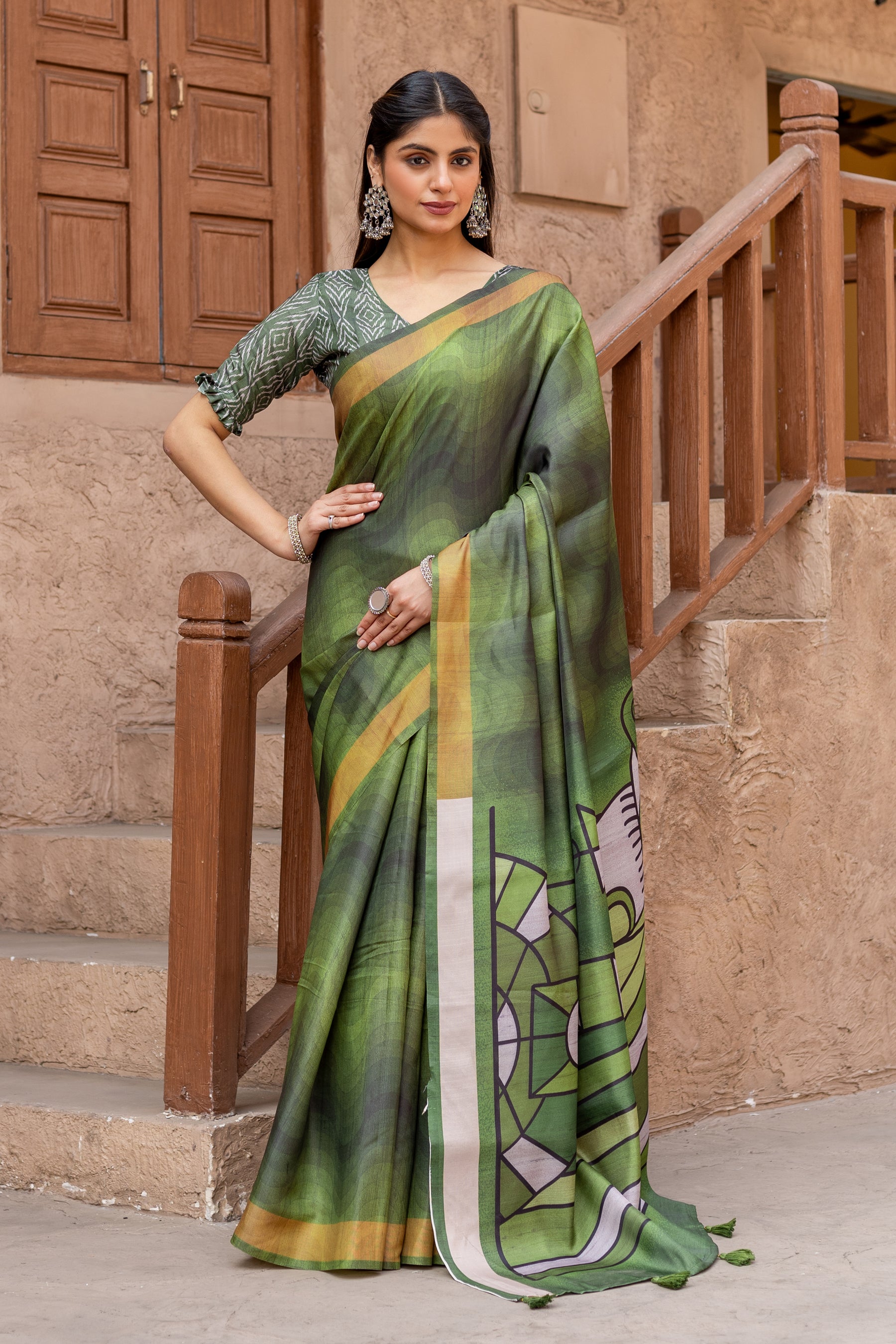 New Arrival: Chitralekha Tussar Sartin Saree Fabric – Elegance for Every Special Occasion
