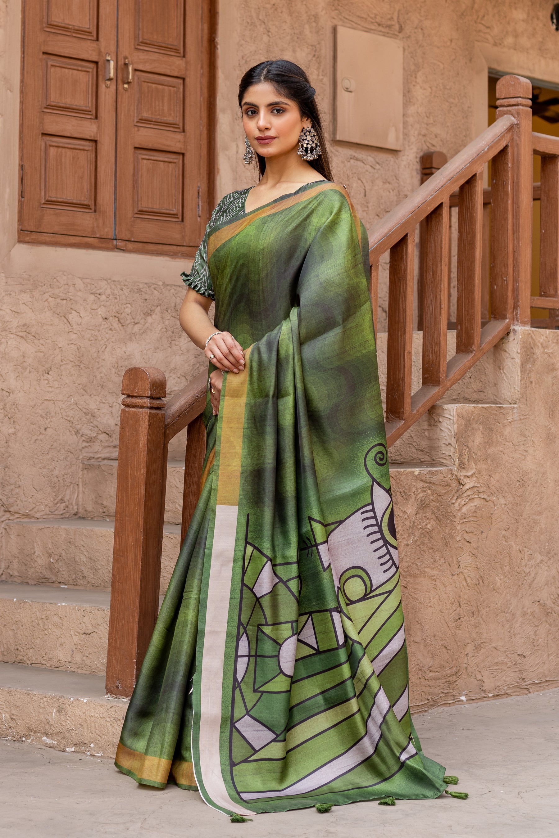 New Arrival: Chitralekha Tussar Sartin Saree Fabric – Elegance for Every Special Occasion