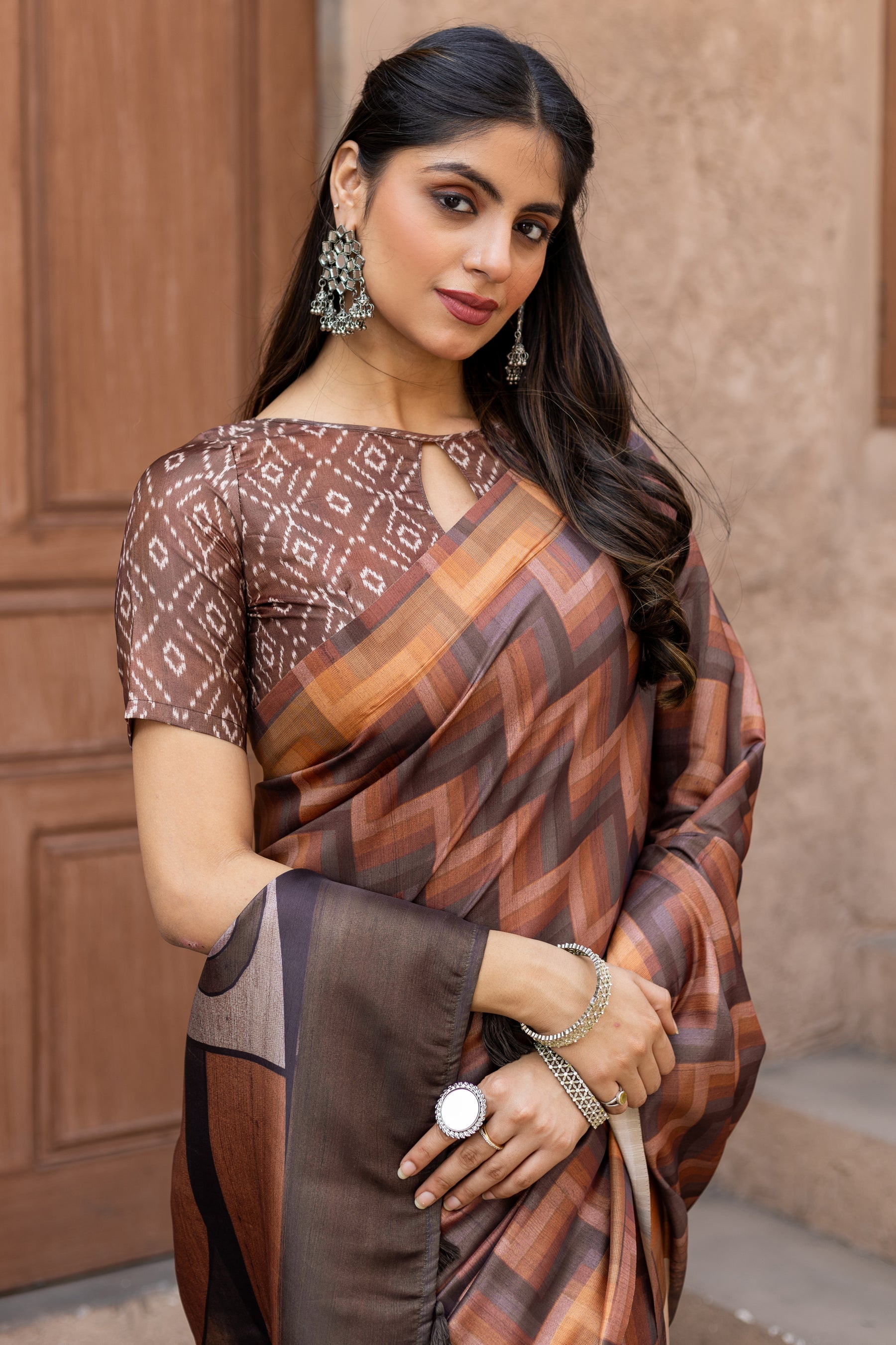 New Launch: Chitralekha Varied Design Tussar Sartin Saree Fabric for Every Occasion