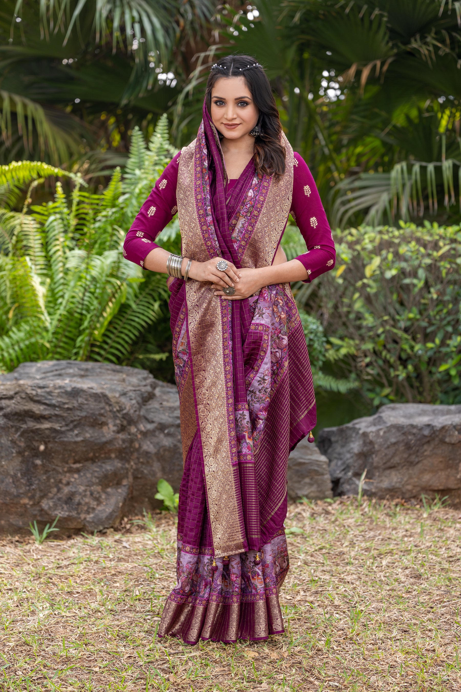 Liza Cheks - Russian Chit Pallu Checks Saree