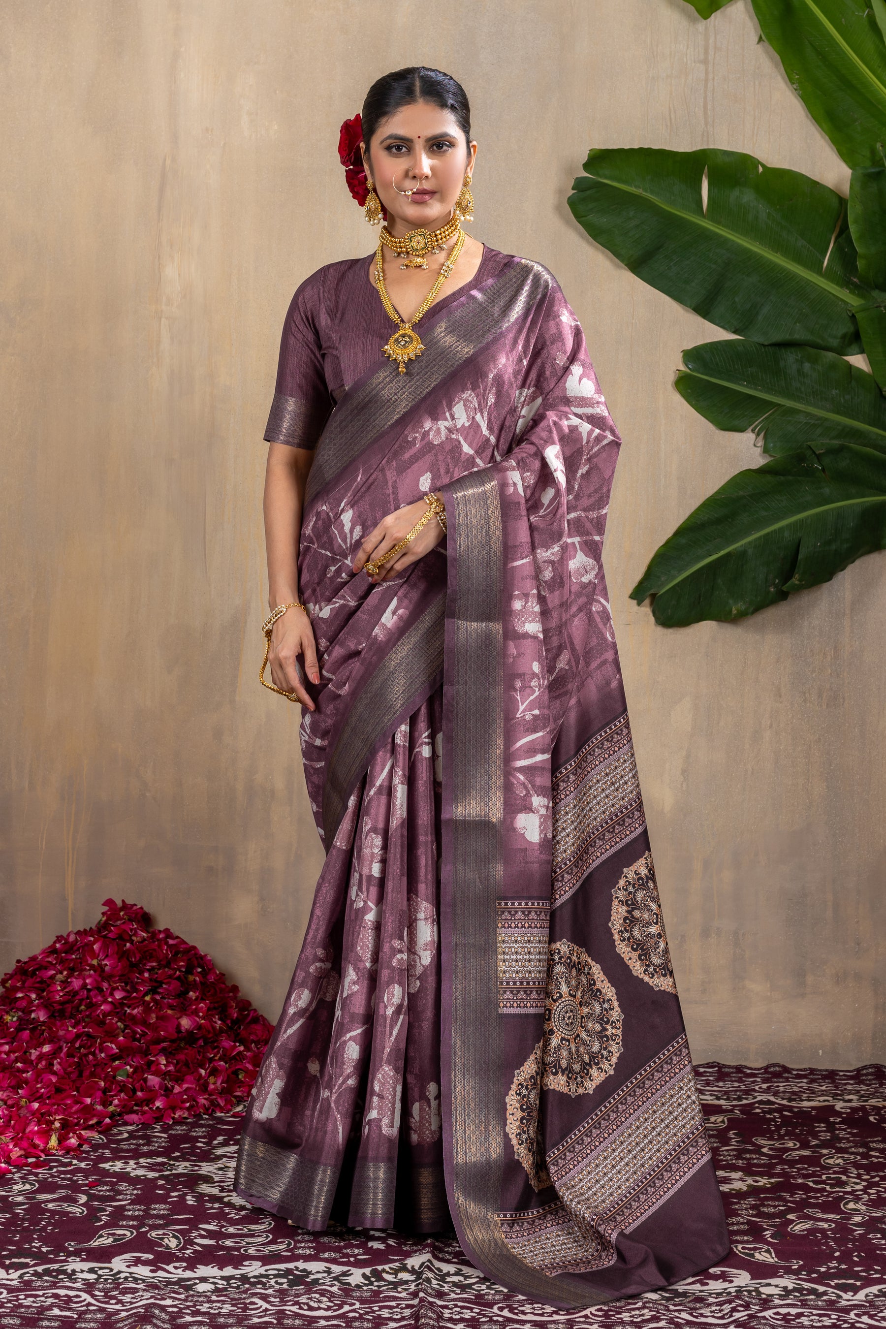 Malika Saree - Exquisite Manipuri Gold Patta Saree with Intricate Embroidery & Beadwork | Perfect for Weddings, Parties & Festive Occasions
