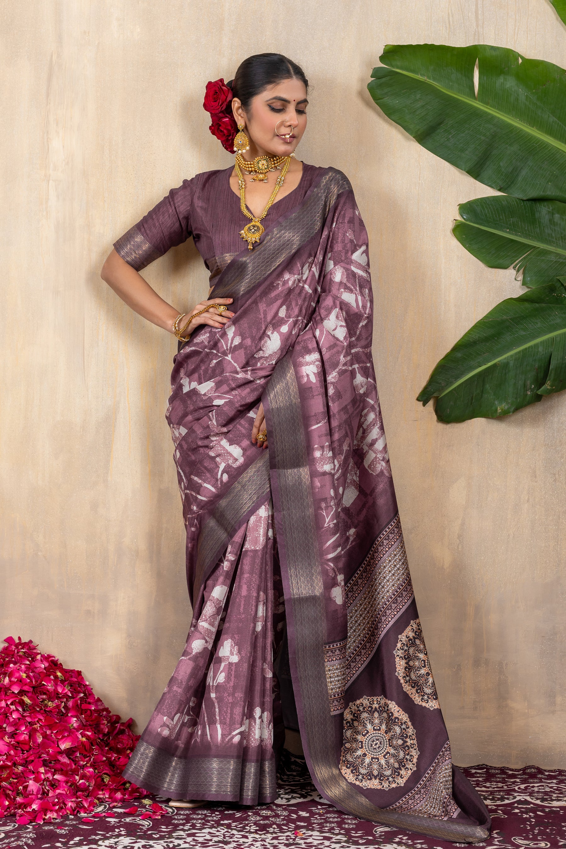 Malika Saree - Exquisite Manipuri Gold Patta Saree with Intricate Embroidery & Beadwork | Perfect for Weddings, Parties & Festive Occasions