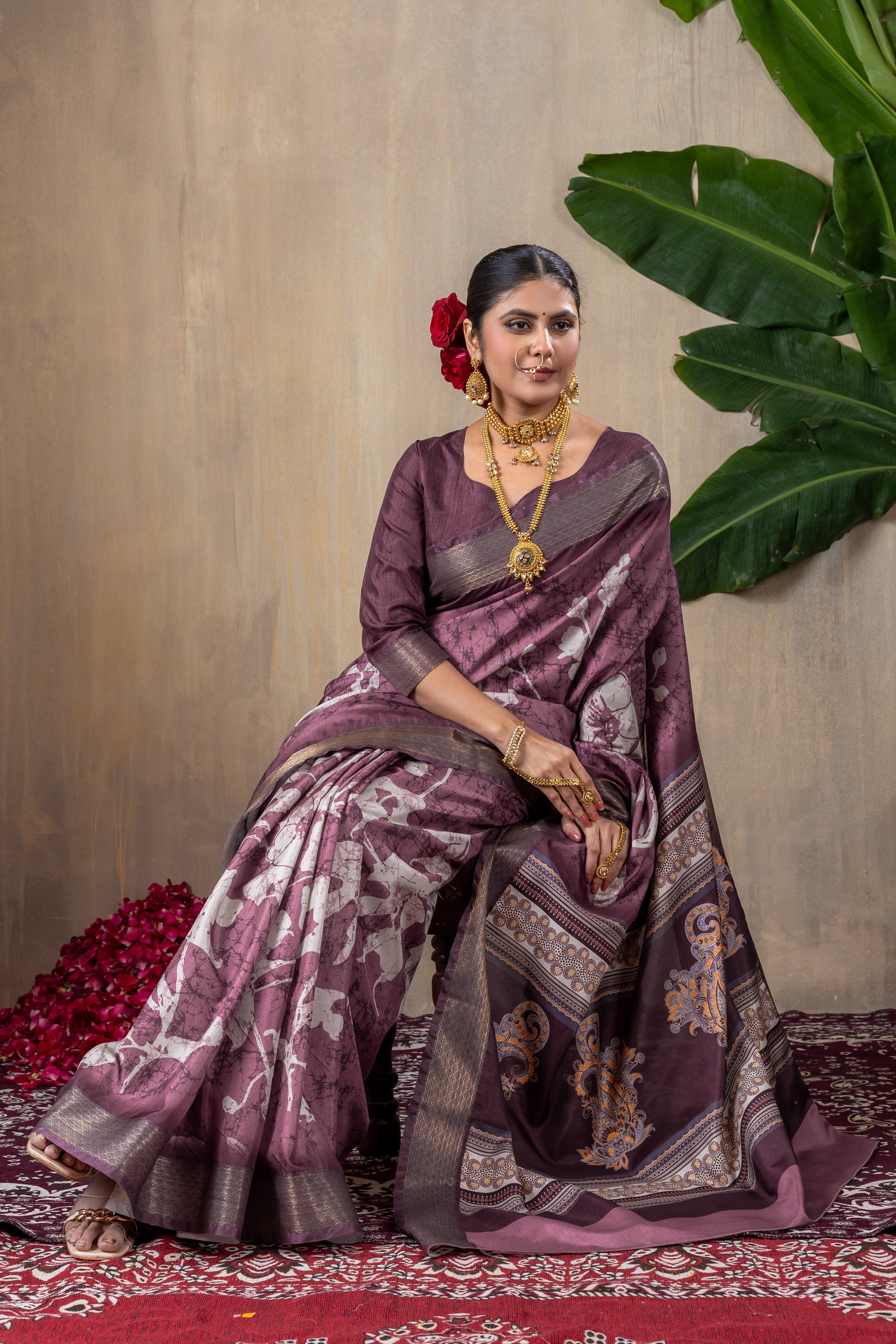 Malika Saree - Luxurious Manipuri Gold Patta Saree with Elegant Beadwork & Embroidery for Special Occasions