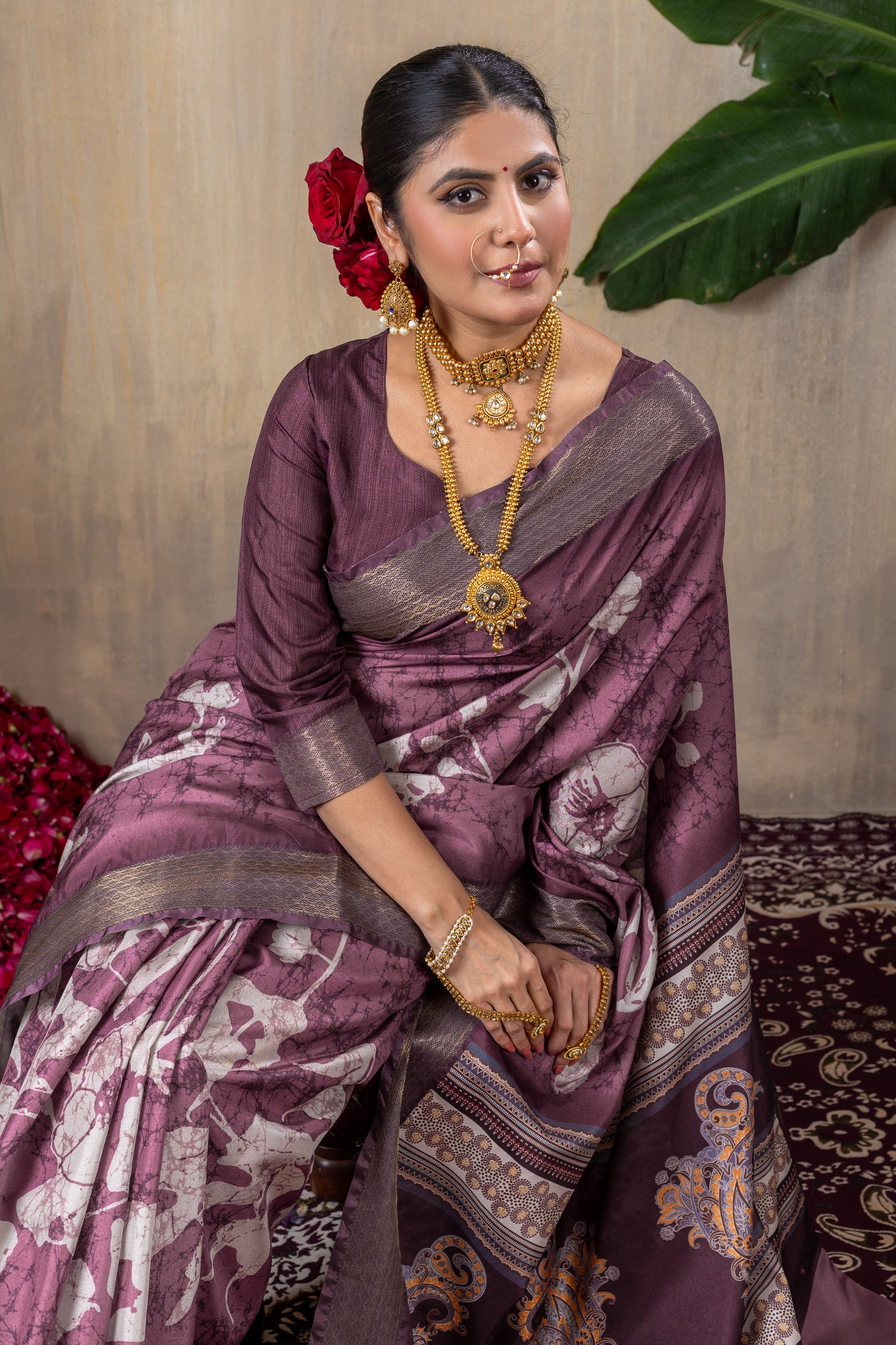 Malika Saree - Luxurious Manipuri Gold Patta Saree with Elegant Beadwork & Embroidery for Special Occasions