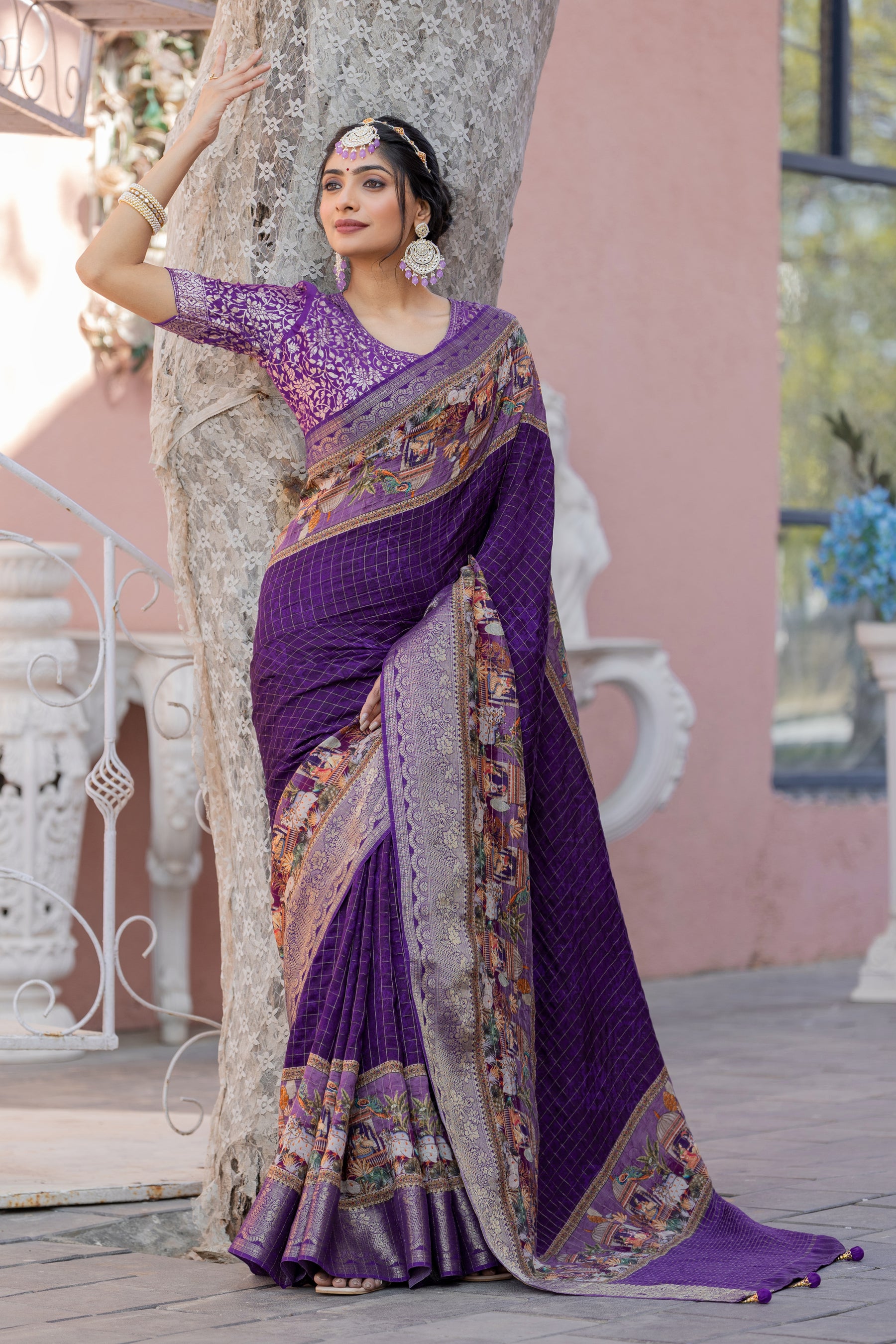 Liza Cheks - Russian Chit Pallu Checks Saree