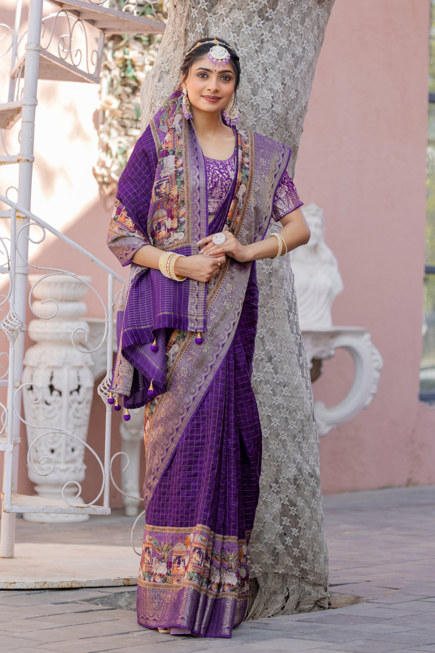 Liza Cheks - Russian Chit Pallu Checks Saree