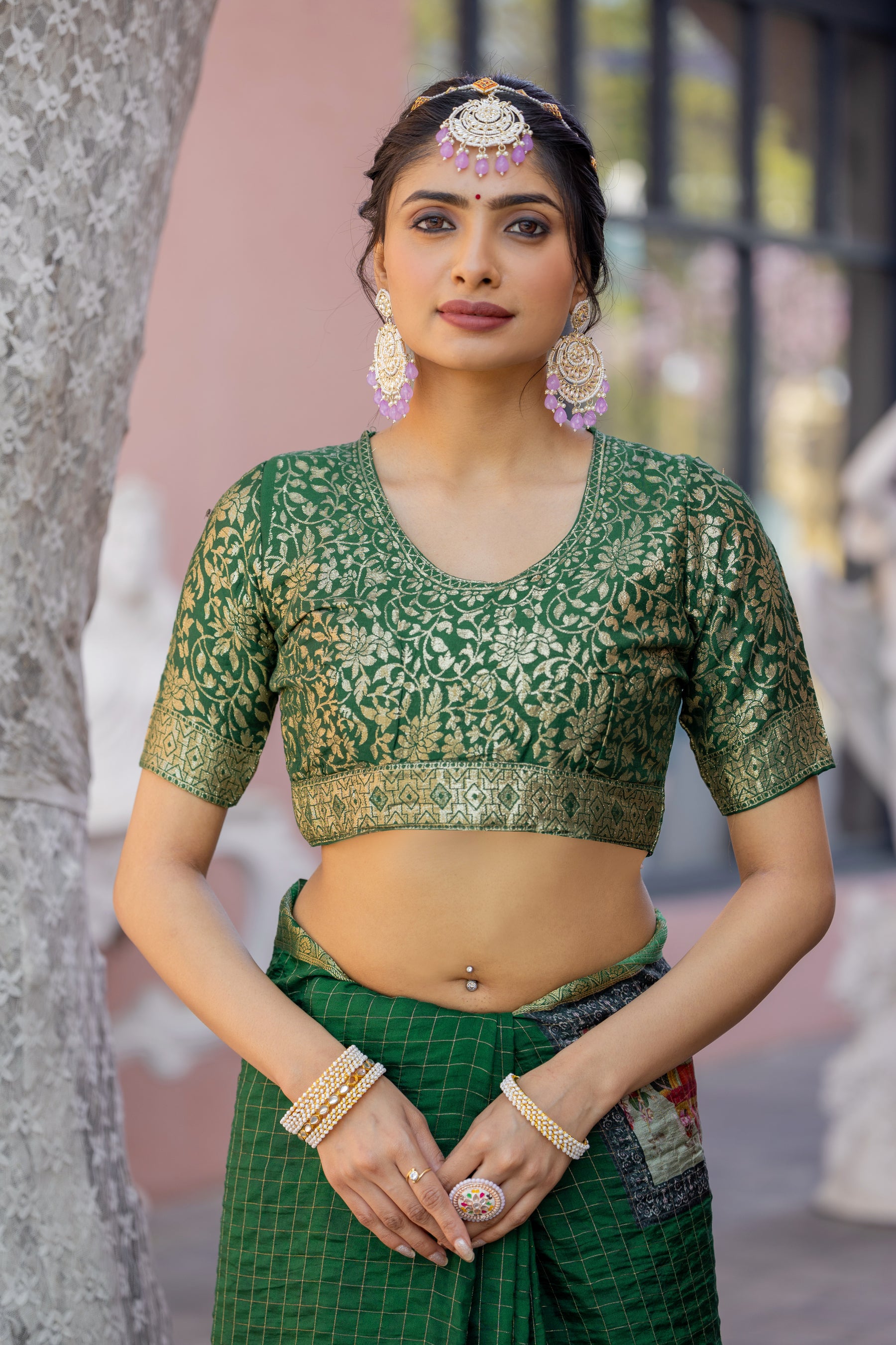 Liza Cheks - Russian Chit Pallu Checks Saree