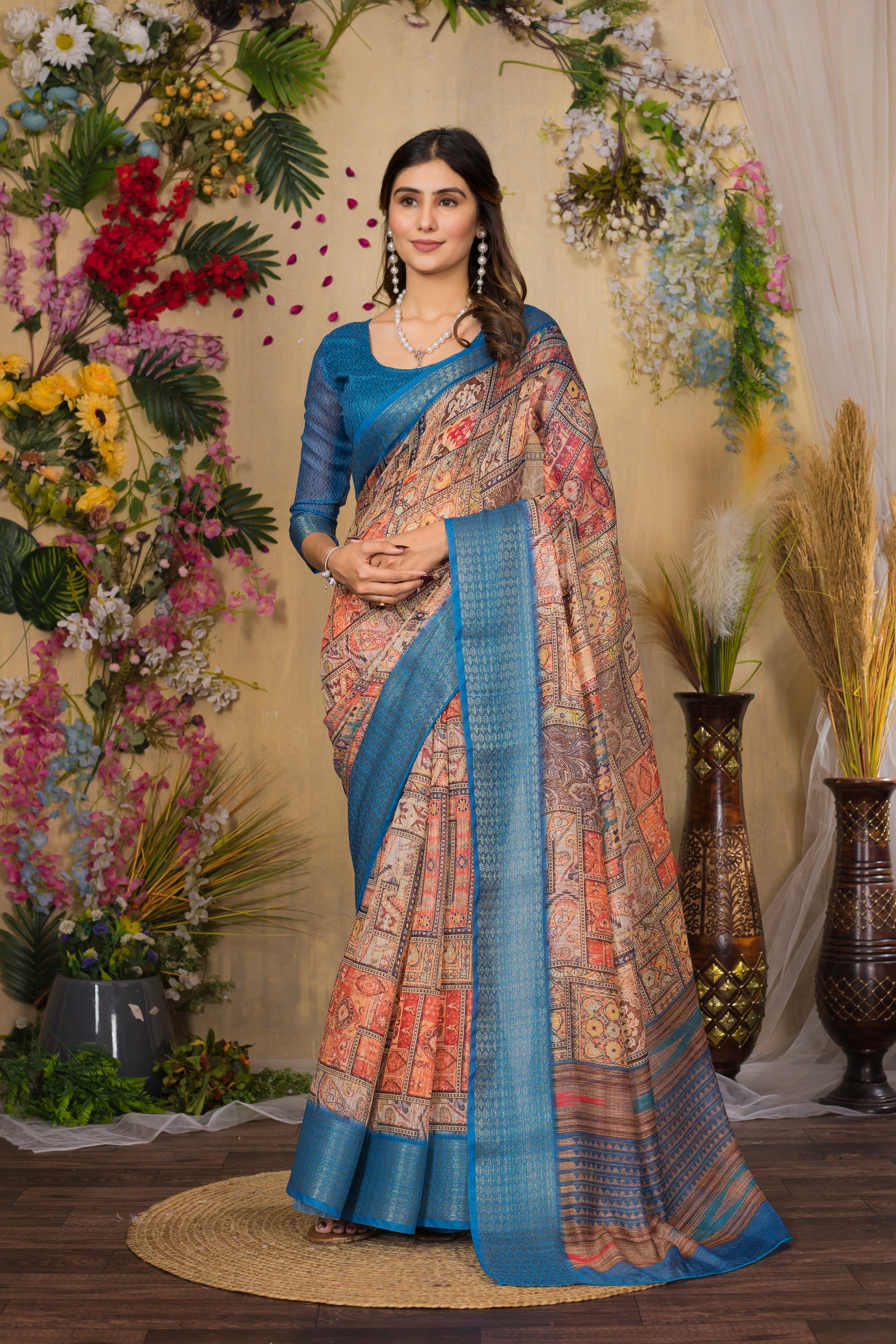 SWARNA Silky Blend Saree – Luxury Varied Design for Weddings & Formal Occasions