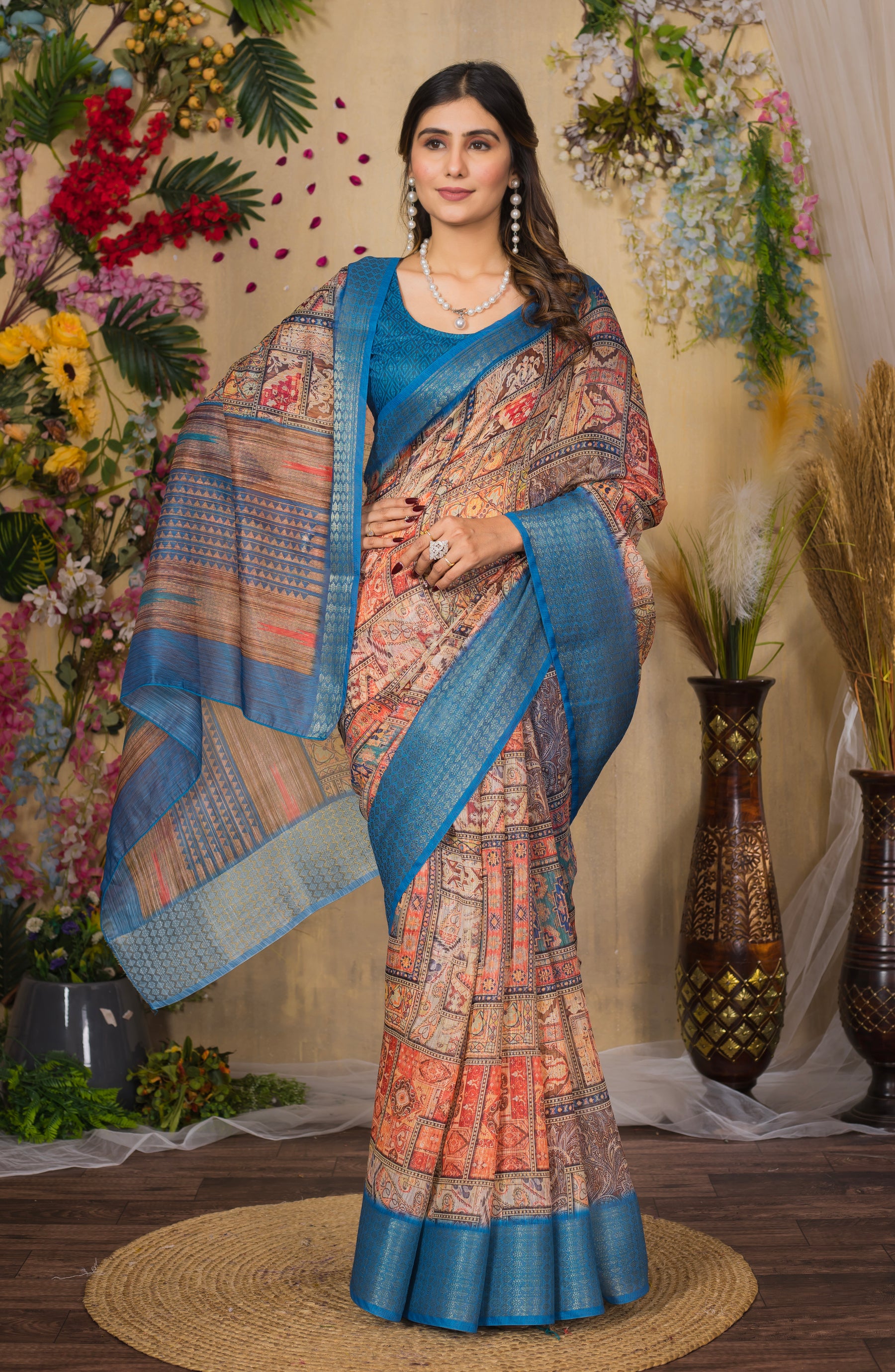SWARNA Silky Blend Saree – Luxury Varied Design for Weddings & Formal Occasions